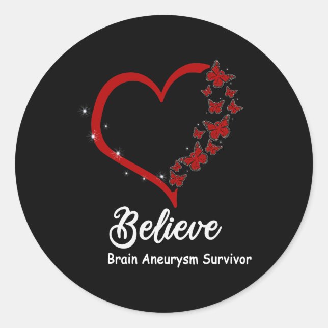 Multiple Brain Aneurysm Awareness  Classic Round Sticker (Front)