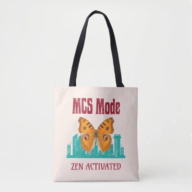 Multiple Chemical Sensitivity Awareness MCS Mode Tote Bag (Front)