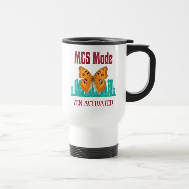 Multiple Chemical Sensitivity Awareness MCS Mode Travel Mug (Right)