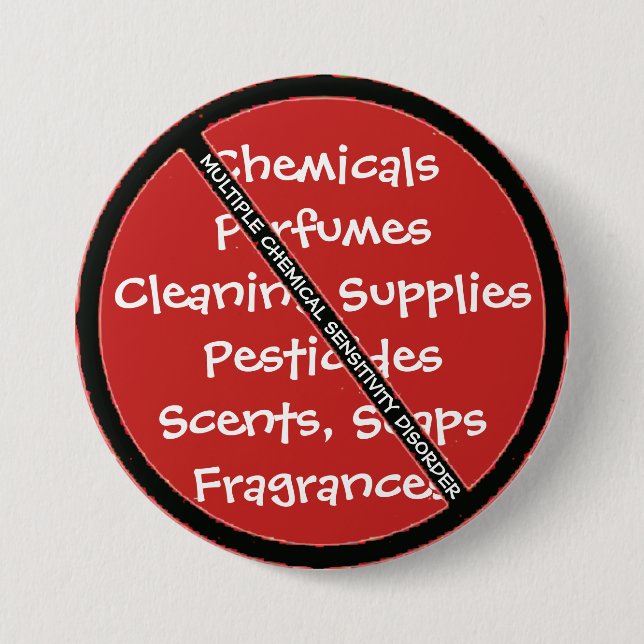 Multiple Chemical Sensitivity Disorder MCSD Button (Front)