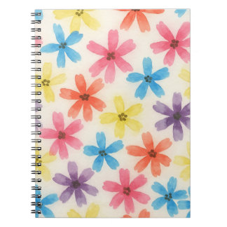 Multiple Coloured Flowers Watercolor Notebook