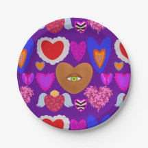 Multiple colourful hearts Valentine