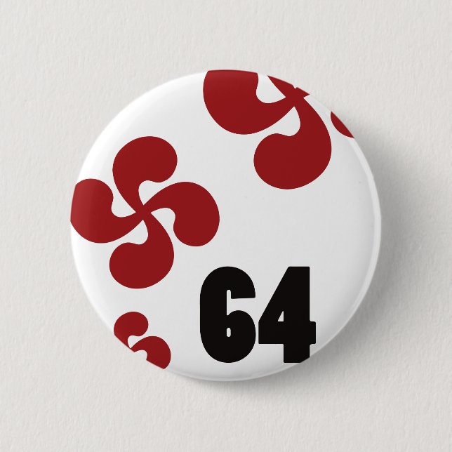 Multiple croix64.ai 6 cm round badge (Front)