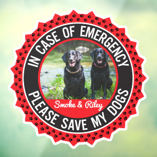 Multiple Dogs Safety Alert Custom First Responder