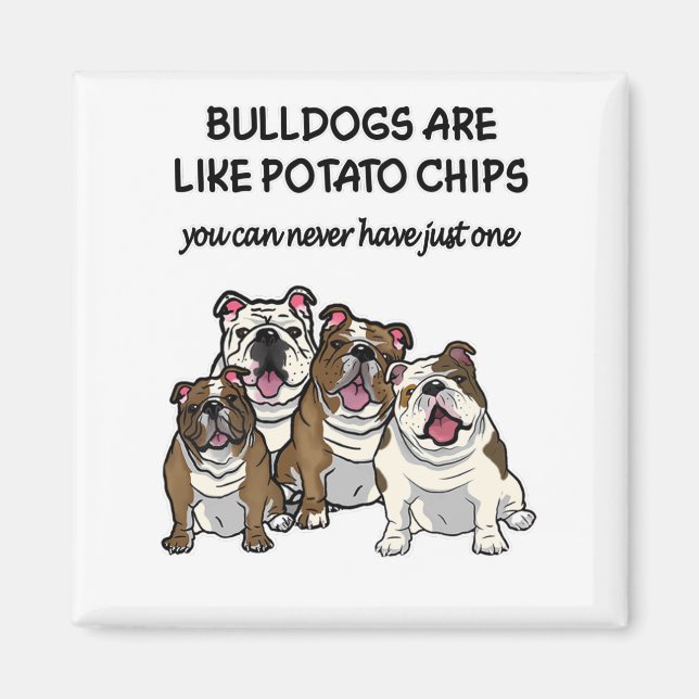Multiple EBD Bulldogs Foster Fail Magnet (Front)
