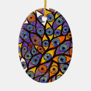 Multiple Eyes Ceramic Tree Decoration