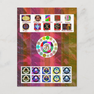 MULTIPLE Image Art - Reiki Karuna Holistic Postcard