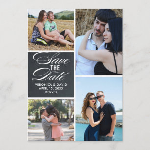 Multiple images portrait wedding save the date