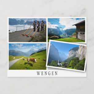 Multiple landscapes in Wengen Postcard