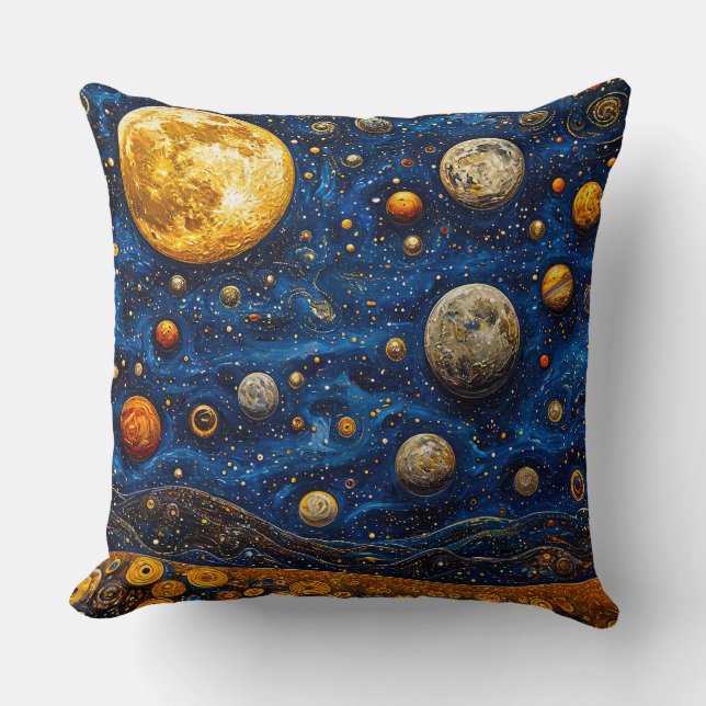Multiple Moons Above a Martian-like Surface Cushion (Front)