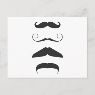 Multiple Moustache Postcard