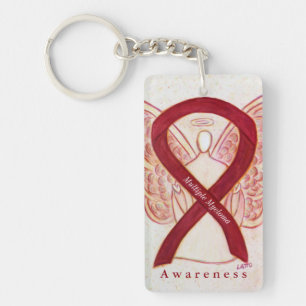 Multiple Myeloma Angel Awareness Ribbon Keychain
