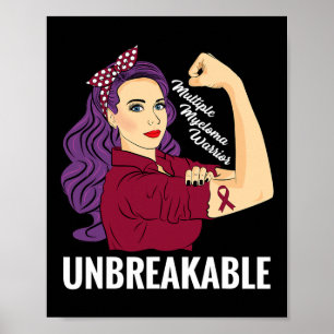 Multiple Myeloma Awareness  Blood Cancer Warrior G Poster