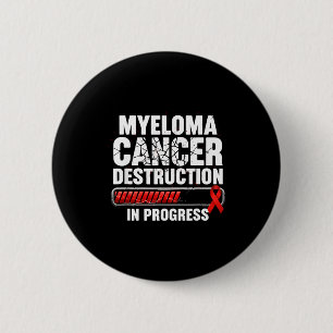 Multiple myeloma awareness burgundy ribbon  6 cm round badge