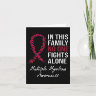 Multiple Myeloma Awareness Burgundy Ribbon Family  Card