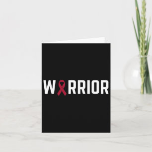 Multiple Myeloma Awareness Burgundy Ribbon Family Card
