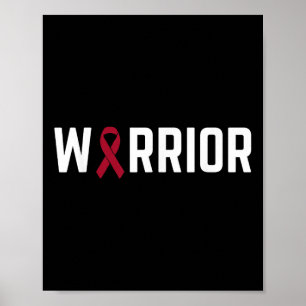 Multiple Myeloma Awareness Burgundy Ribbon Family  Poster