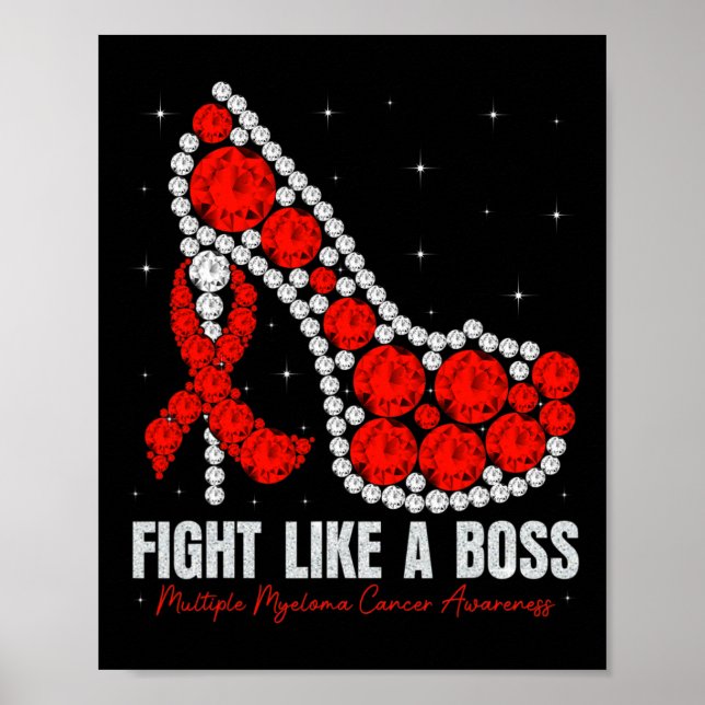 Multiple Myeloma Awareness Fight Blood Cancer Like Poster (Front)