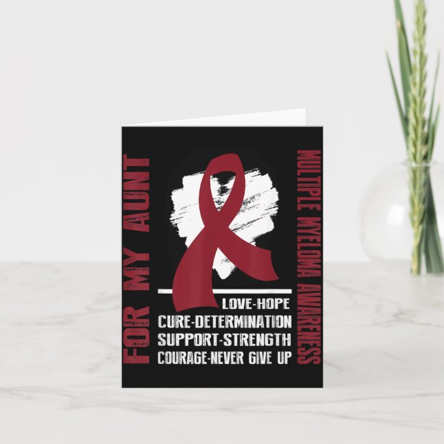 Multiple Myeloma Awareness- For My Aunt Card (Front)