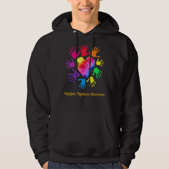 Multiple Myeloma Awareness Hands Multiple Myeloma Hoodie (Front)