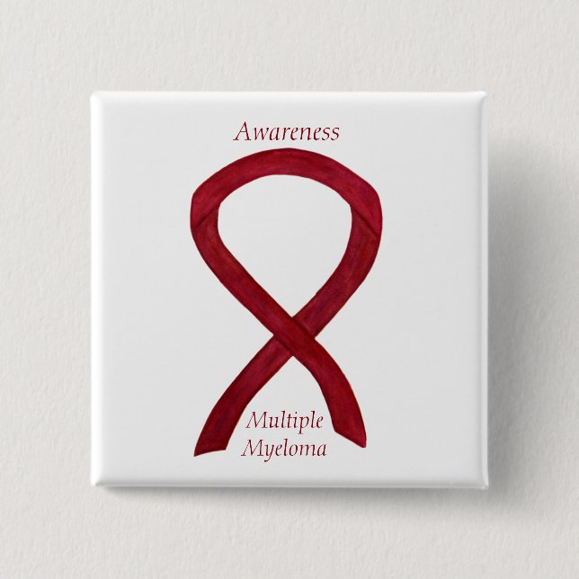 Multiple Myeloma Awareness Ribbon Custom Pins (Front)