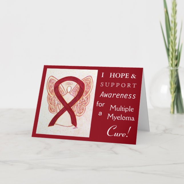 Multiple Myeloma Awareness Ribbon Greeting Card (Front)