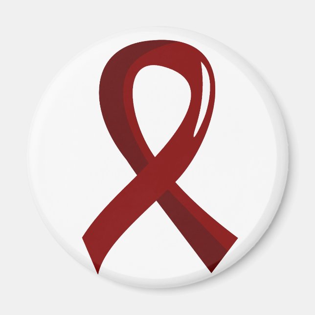 Multiple Myeloma Burgundy Ribbon 3 Magnet (Front)