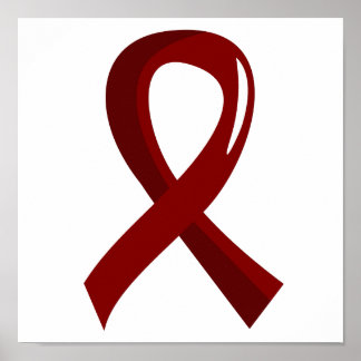 Multiple Myeloma Burgundy Ribbon 3 Poster