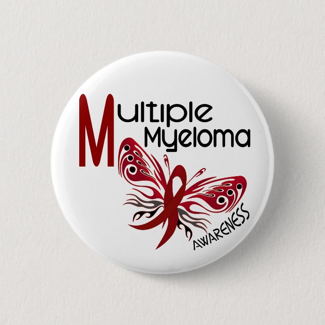 Multiple Myeloma BUTTERFLY 3.1 6 Cm Round Badge (Front)