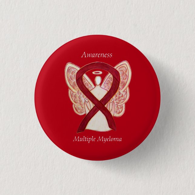 Multiple Myeloma Cancer Angel Awareness Ribbon Pin (Front)