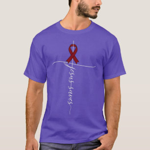 Multiple Myeloma Cancer Awareness Jesus Saves Chri T-Shirt