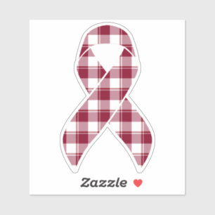 Multiple Myeloma Cancer Awareness Plaid Burgundy