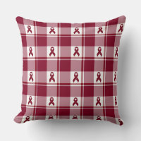 Multiple Myeloma Cancer Awareness Plaid Burgundy