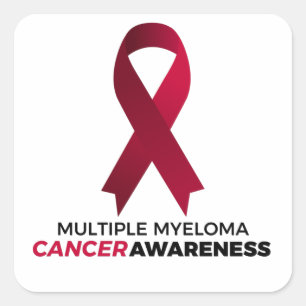 multiple myeloma cancer awareness square sticker