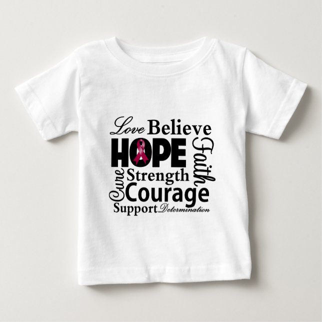 Multiple Myeloma Collage of Hope Baby T-Shirt (Front)
