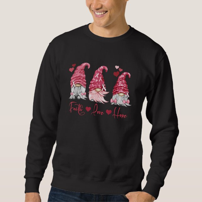 Multiple Myeloma Faith Hope Love Burgundy Gnomes H Sweatshirt (Front)