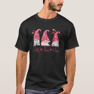 Multiple Myeloma Faith Hope Love Burgundy Gnomes H T-Shirt
