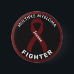Multiple Myeloma Fighter Ribbon Black Button<br><div class="desc">Multiple Myeloma Fighter Ribbon Black Button for awareness and support for people fighting multiple myeloma cancer.</div>