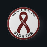 Multiple Myeloma Fighter Ribbon White Button<br><div class="desc">Multiple Myeloma Fighter Ribbon White Button for awareness and support for people fighting multiple myeloma cancer.</div>