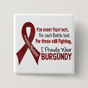 Multiple Myeloma I Proudly Wear Burgundy 1 15 Cm Square Badge