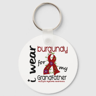 Multiple Myeloma I WEAR BURGUNDY FOR GRANDFATHER Key Ring