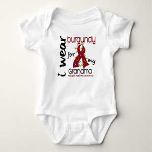 Multiple Myeloma I WEAR BURGUNDY FOR MY GRANDMA 43 Baby Bodysuit