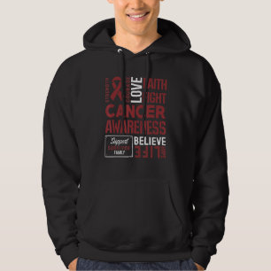 Multiple Myeloma Strength Courage And Faith Hoodie