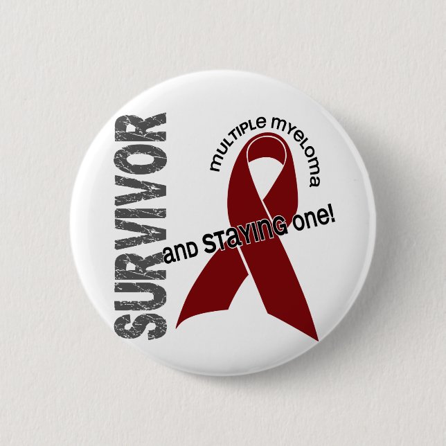 Multiple Myeloma Survivor 6 Cm Round Badge (Front)