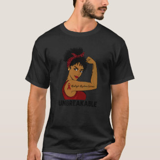 Multiple Myeloma Warrior Black Women Unbreakable A T-Shirt