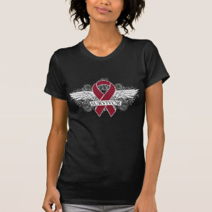 Multiple Myeloma Winged SURVIVOR Ribbon T-Shirt