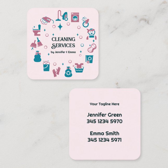 Multiple Name Cleaning Business Card (Front/Back)