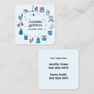 Multiple Name Cleaning Services Business Card