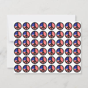 Multiple Patriotic Peace Signs Invitation