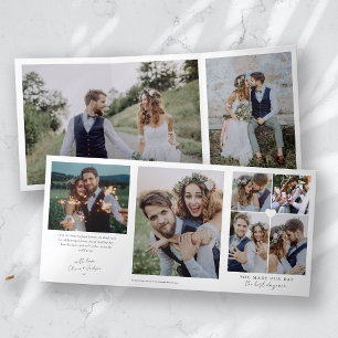 Multiple Photo Wedding Trifold Thank You Card